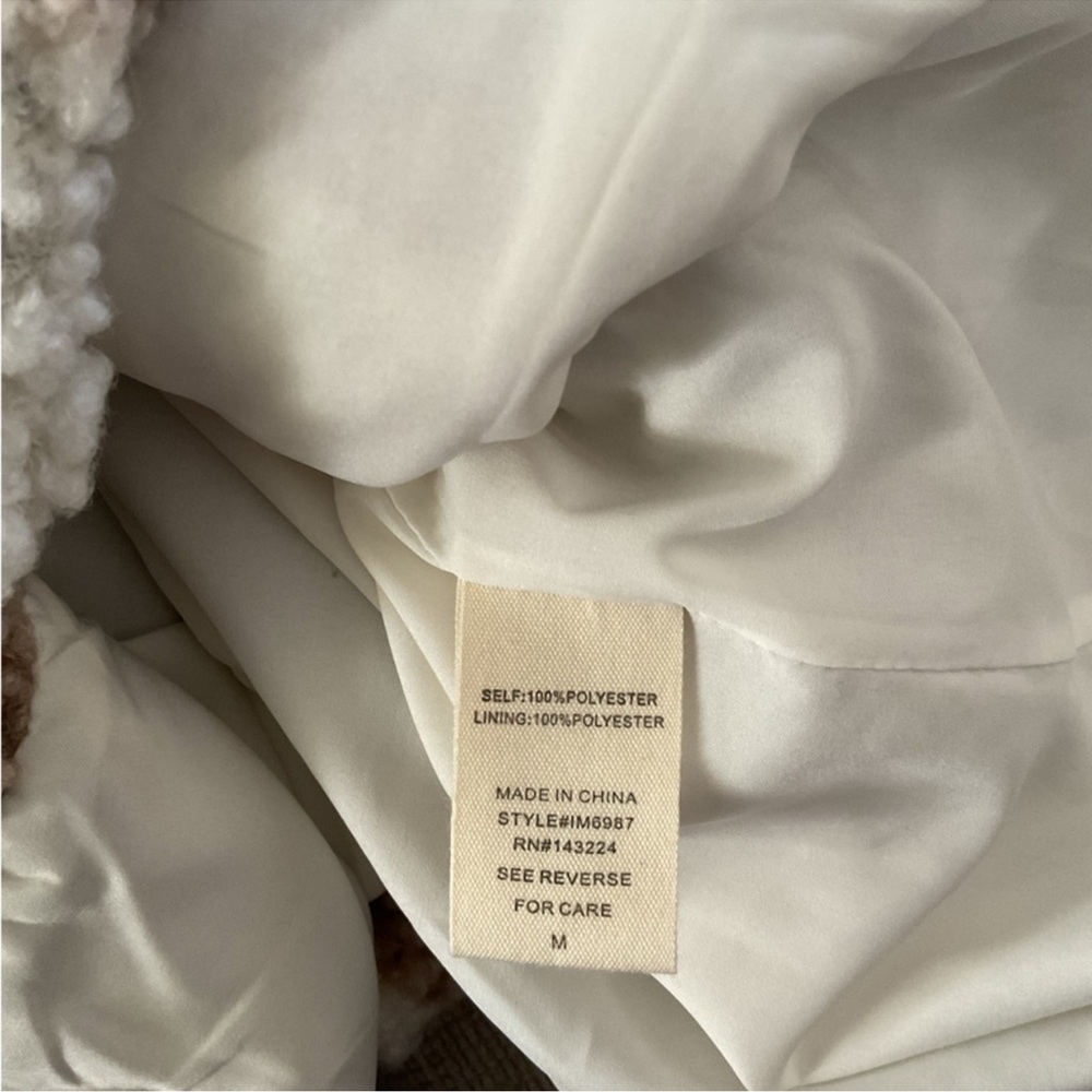 ILLA ILLA Cream and Tan Teddy Jacket - Picture 4 of 5